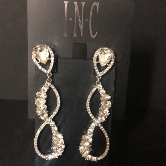 INC crystal teardrop party blinged out earrings​ - Picture 1 of 6